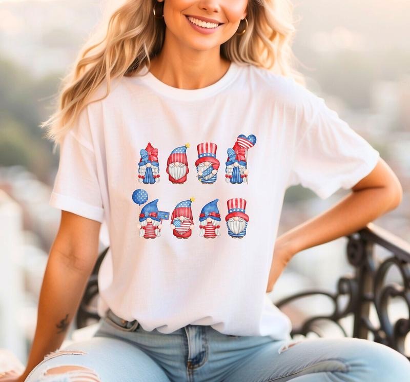 4th July Gnome Shirt Fourth July Shirt Gnome Shirt Patriotic Shirt Independence Day Shirt 4th July Independence Day T-Shirts