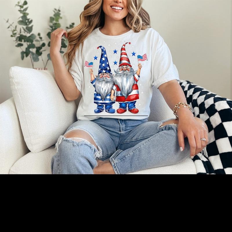 4th July Gnome Shirt Gnomes Firework Shirt Independence Day Shirt 4th July Patriotic Gnomes Freedom Shirt T-Shirts