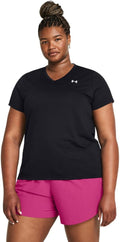 Womens Tech Short Sleeve V Neck