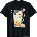 Cat Boba Tea Kawaii Kitty Bubble Tea Anime T-Shirt