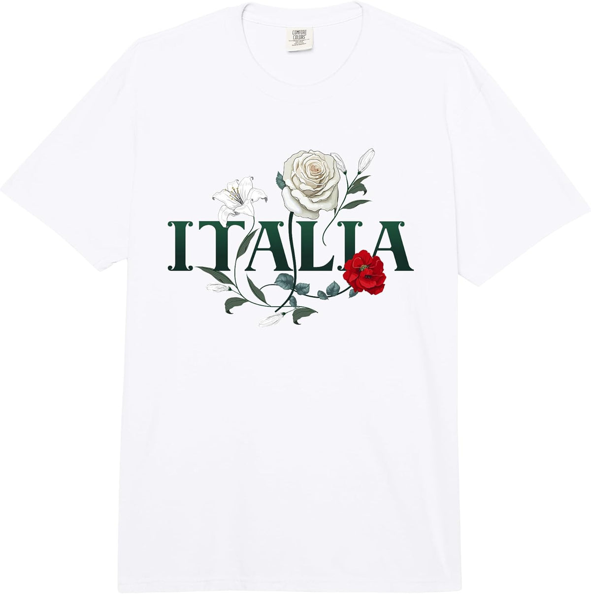 Flowers of Italy - Vintage Style Minimalist Boho Comfort Colors Adult Heavyweight T-Shirt