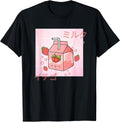 Funny Retro 90s Japanese Kawaii Strawberry Milk Carton T-Shirt