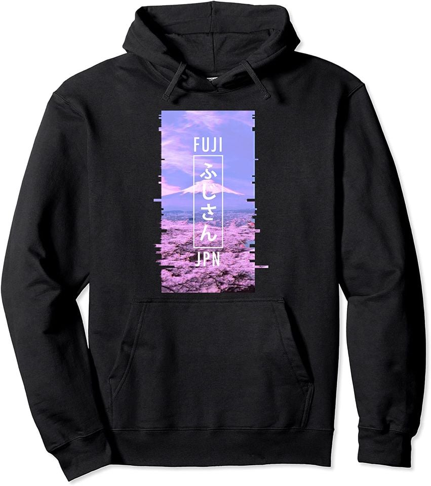 Mt Fuji Japan Glitch Art Japanese Otaku Vaporwave