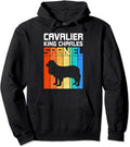 Cavalier King Charles Spaniel Vintage Style Stripes Pullover