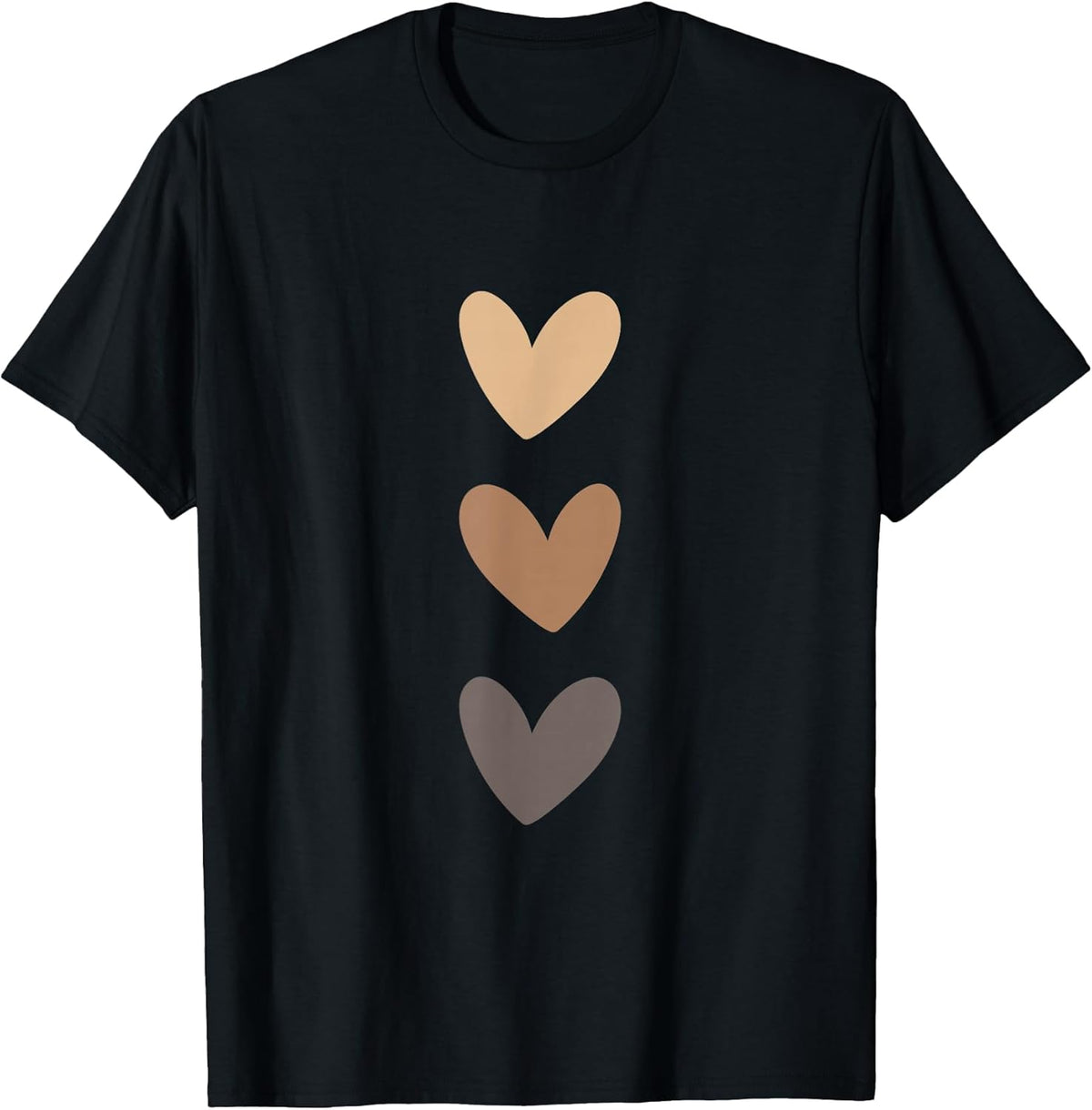 Heart Brown Graphic Drawing Heart Love Minimalist T-Shirt