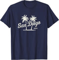 San Diego California Vintage 70s Palm Trees Graphic T-Shirt
