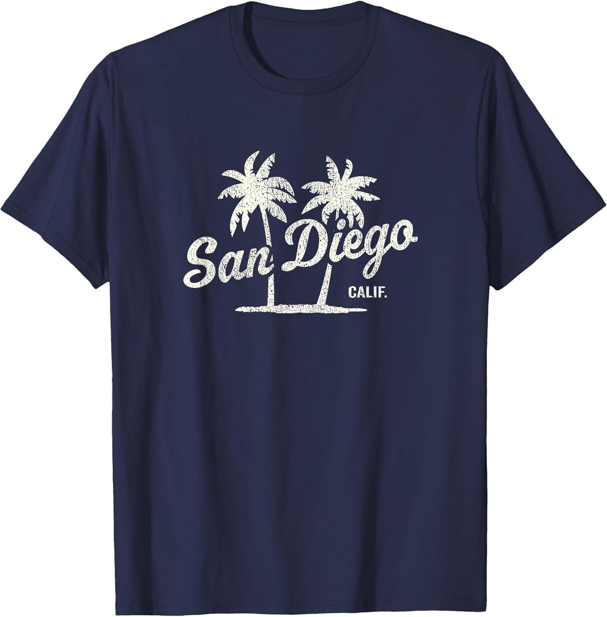 San Diego California Vintage 70s Palm Trees Graphic T-Shirt