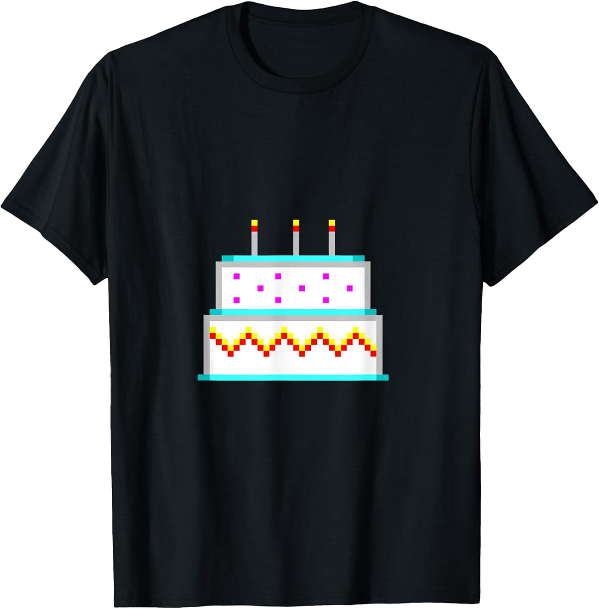 Birthday Cake Pixel Art T-Shirt