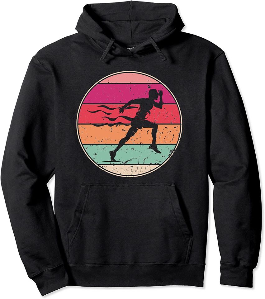 Runner Silhouette Running Sport 80s Pullover