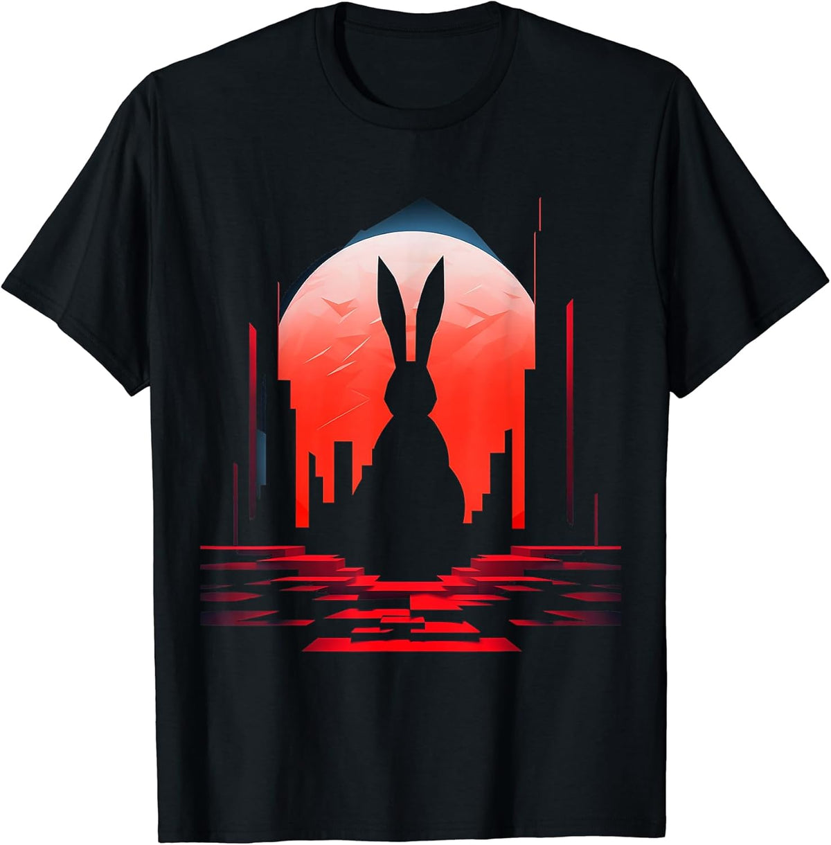 Rabbit Lover Polygon Animal Pixel Art Graphic Hare T-Shirt