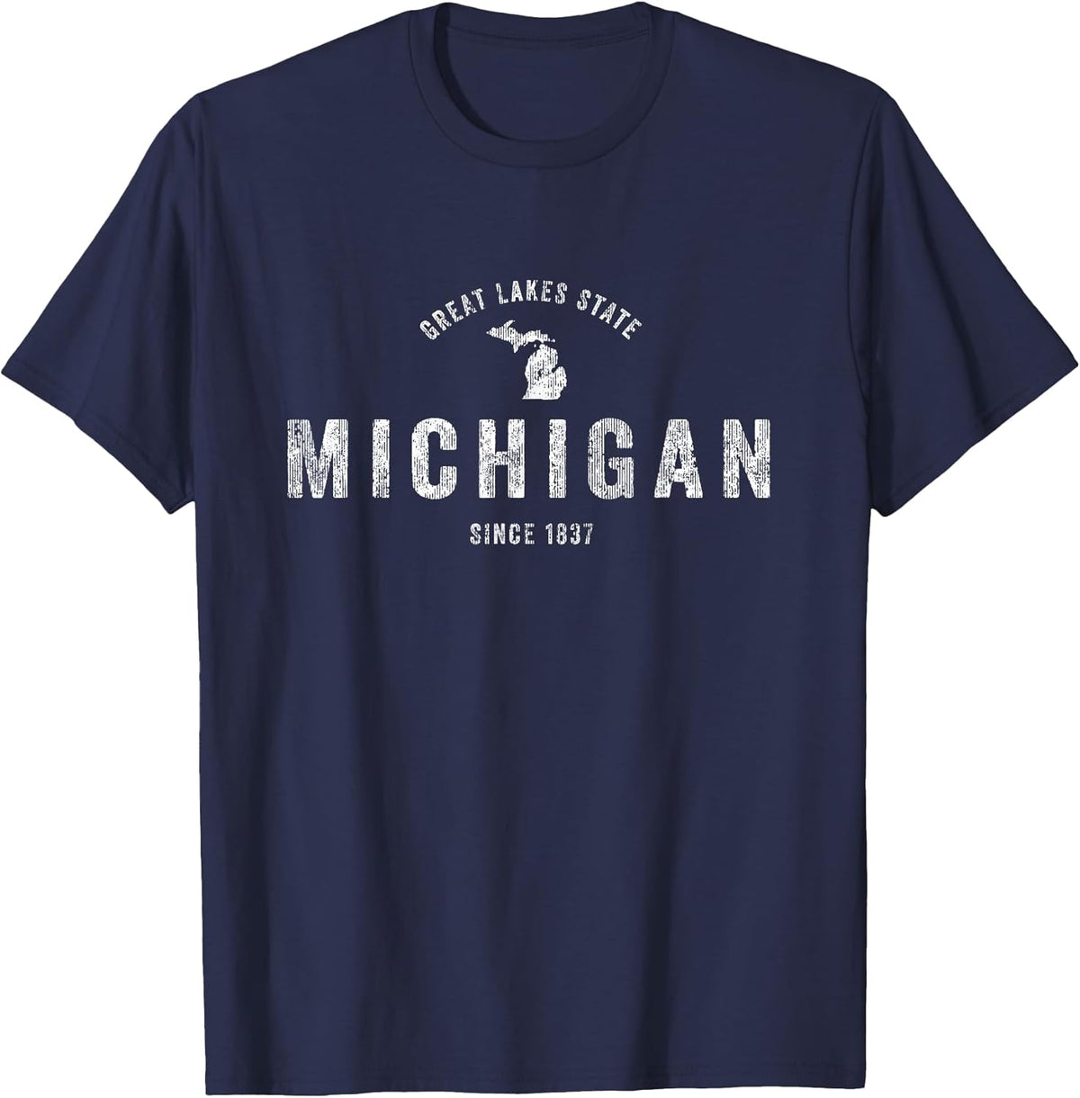 Michigan T Shirt Vintage Sports Design Retro MI Tee T-Shirt