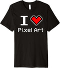 I Love Pixel Art, Pixel Heart, Retro Gamer Premium T-Shirt