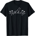 line art veterinary apparel heartbeat cat and dog
