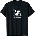 Funny No Internet T-Rex Pixel Art for Programmers T-Shirt