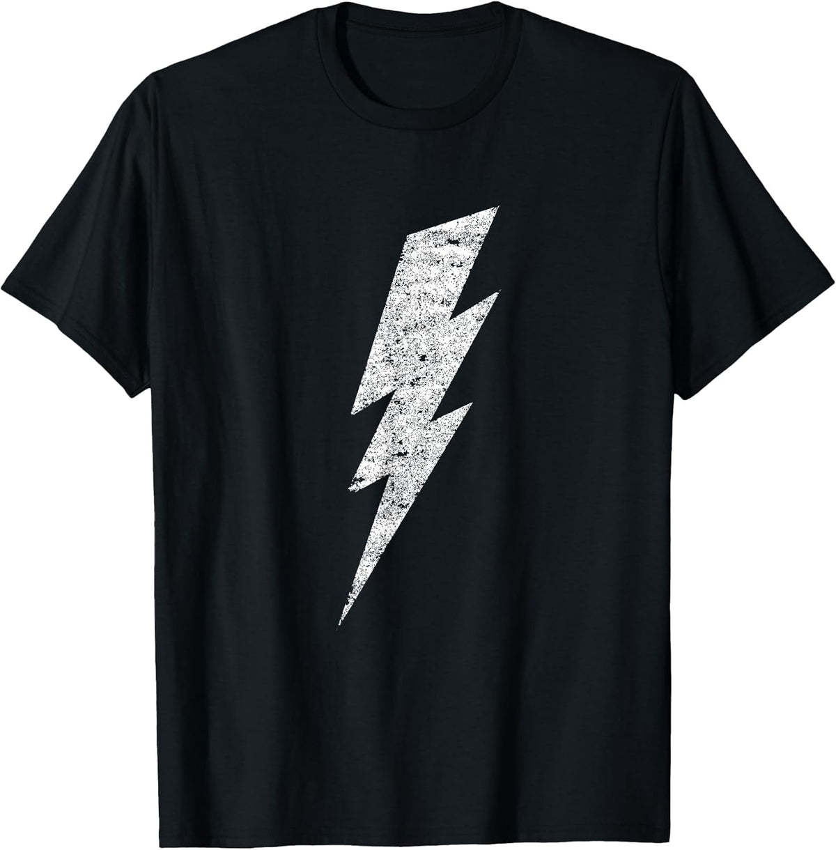 Bold Lightning Bolt - Distressed Minimalist Graphic Art T-Shirt