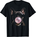 Funny French Bulldog Blowing A Bubble Sunglasses Urban Cool T-Shirt