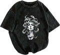 Women's Graphic Grunge Vintage T Shirts Short Sleeve Summer Cool Tops Hip Hop Outfit Streetwear
