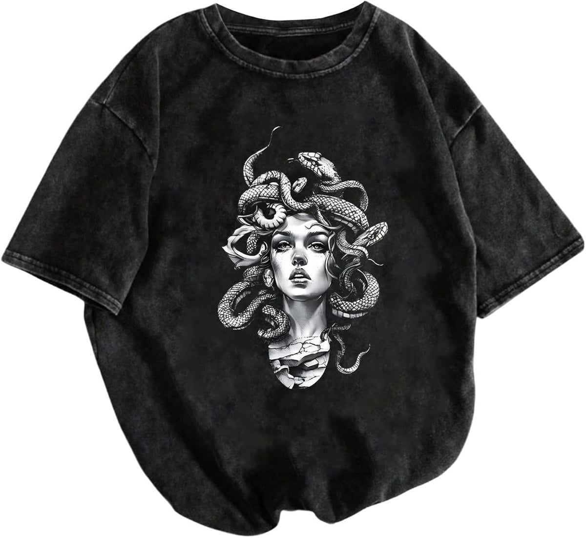 Women's Graphic Grunge Vintage T Shirts Short Sleeve Summer Cool Tops Hip Hop Outfit Streetwear