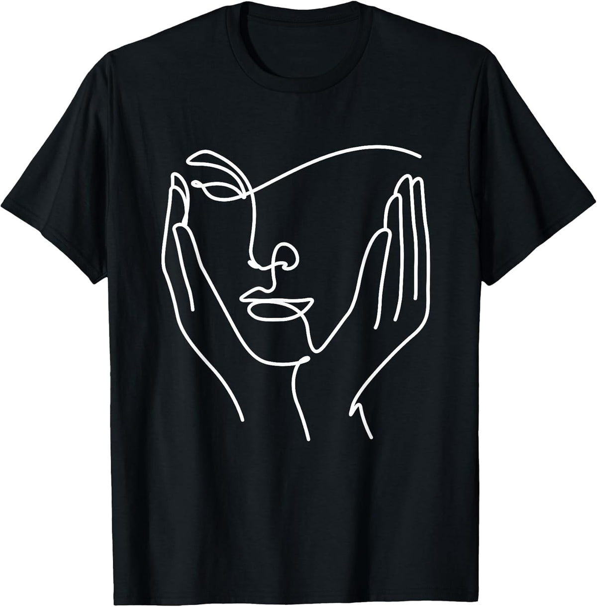Aesthetic Line Art Woman Abstract Fashion Minimalist Drawing T-Shirt