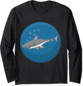 Pixel Art - Shark Underwater Long Sleeve T-Shirt