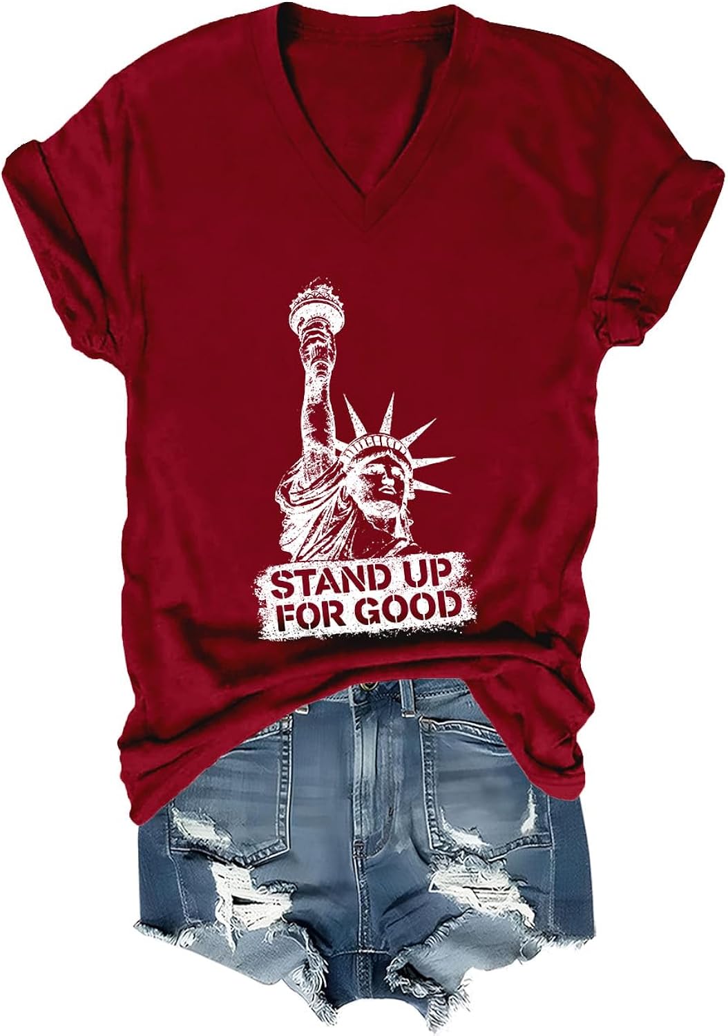 Stand Up for Good Statue of Liberty Shirt Inspirational Quote Patriotic T-Shirt