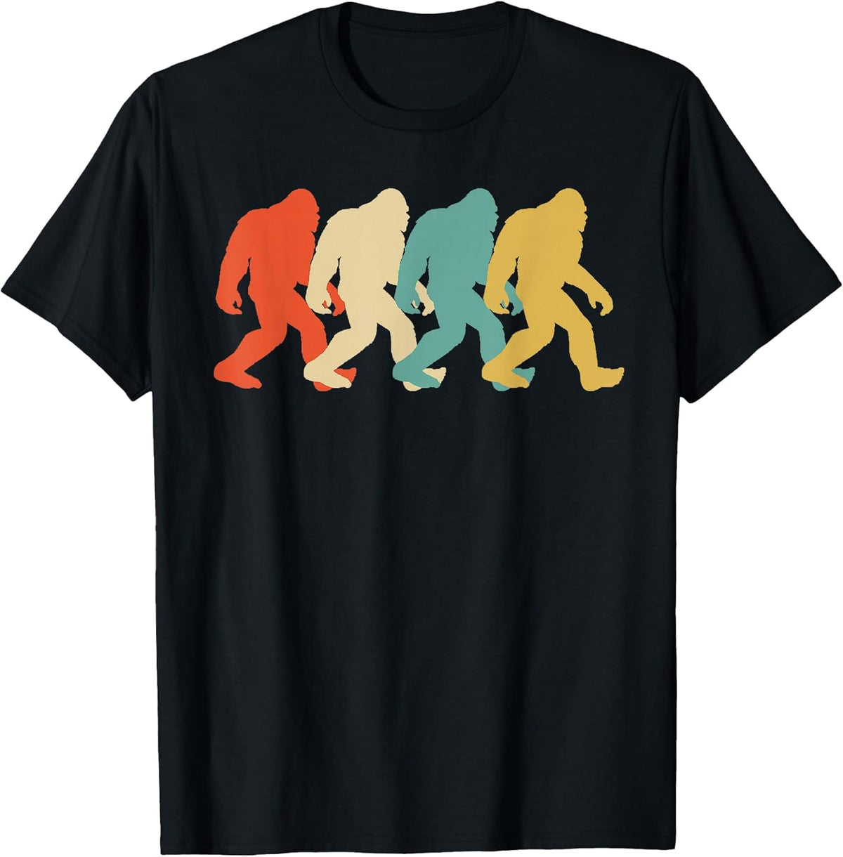 Bigfoot Silhouette Retro Pop Art Sasquatch Graphic T-Shirt T-Shirt