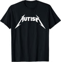 Funny Design Autism Skeleton Meme Metal Rock for Men Women T-Shirt