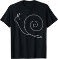 Minimalist Snail Tshirt - Minimalism - Outline Lineart Tee T-Shirt