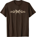 Brown Butterfly Tattoo Fairycore Dark Grunge y2k Aesthetic Short Sleeve T-Shirt