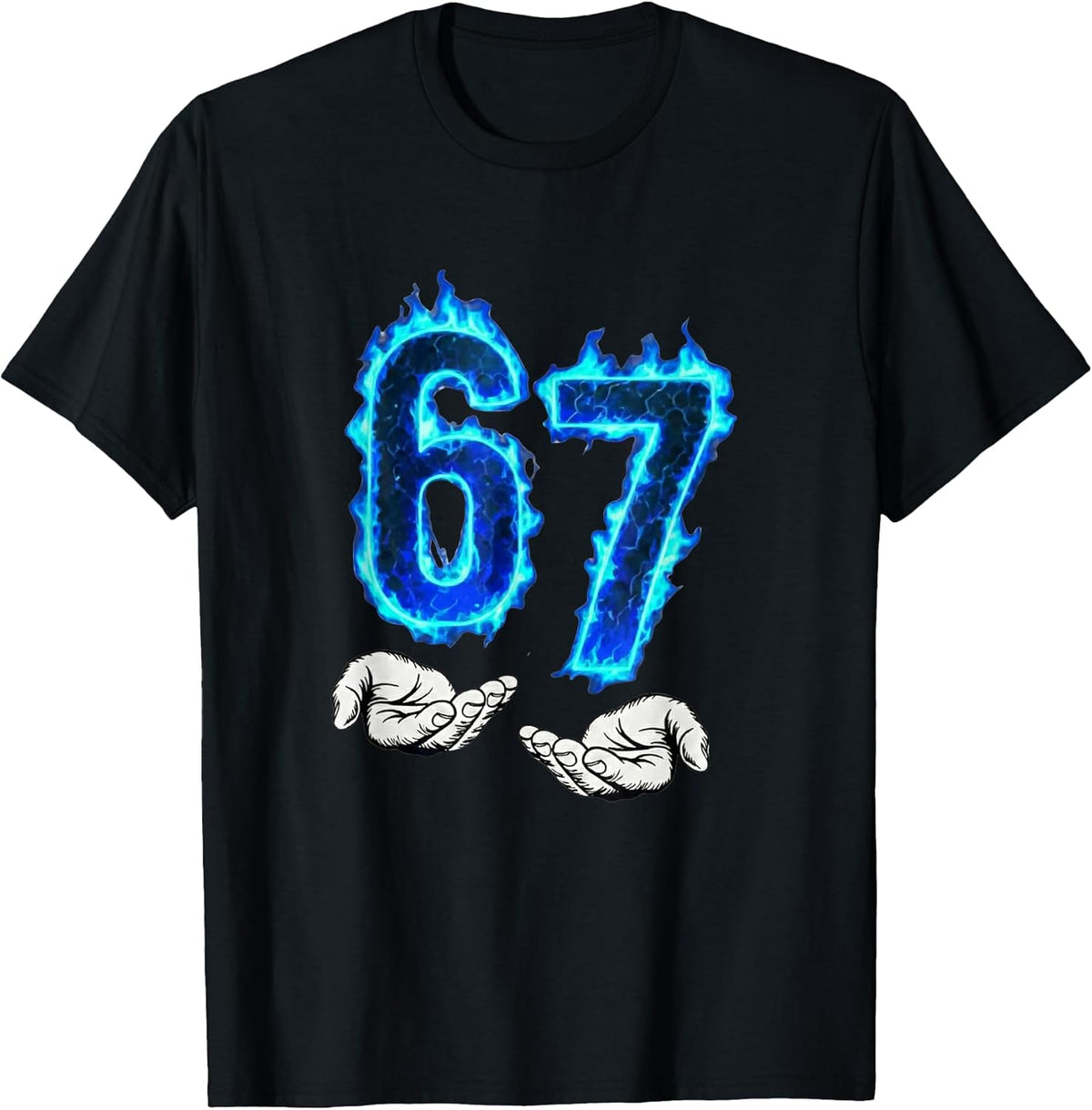 6 7 Meme Six Seven 67 Hands Meme Funny Men Girls Boys Kids T-Shirt