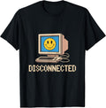 Disconnected Retro Computer Pixel Art 90s 8-Bit Aesthetic T-Shirt