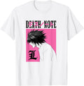 L Profile in Pink Box with Show Logo Anime T-Shirt