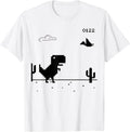 Dino T-Rex Dinosaur Pixel Game No Internet offline Funny Men T-Shirt