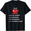8-bit Coffee / Gamer Lover - Great 8Bit Pixel Art / RPG Joke T-Shirt