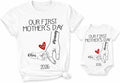 Personalized Our First Mothers Day Together Matching Shirts, Mom and Baby Matching Outfits Shirts, Bodysuit Baby