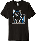 Pixel Art Cat, Retro Game Inspired motif Design catlover Premium T-Shirt