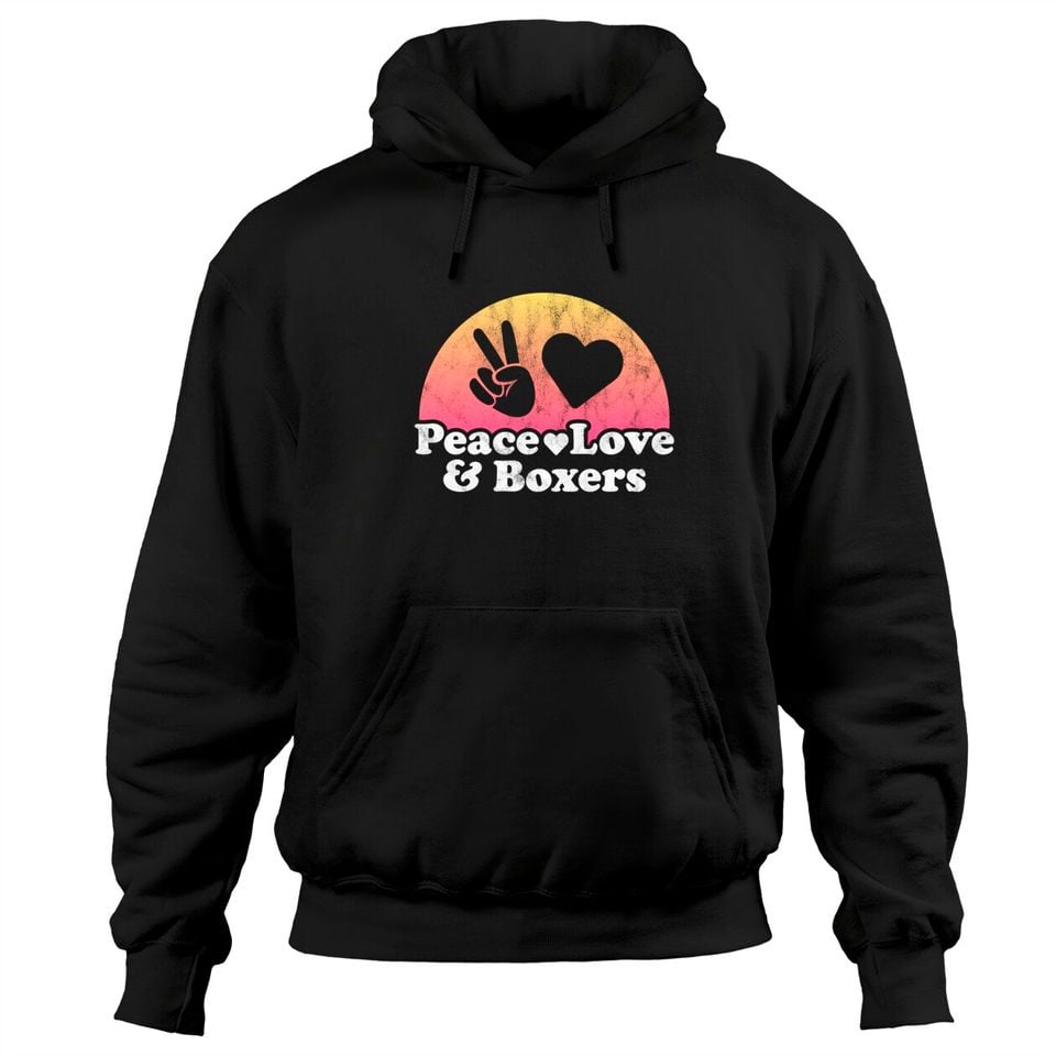 Peace Love and Boxers Dog Pullover