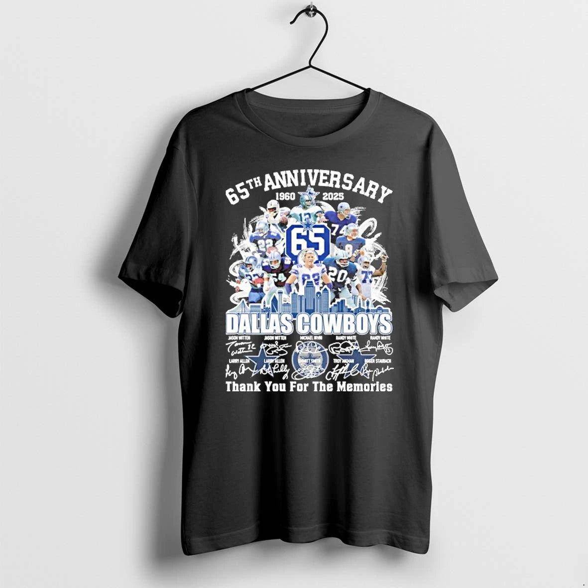 65th Anniversary 1960 2025 Dallas Cowboys Teams Signatures Tshirts Sweater Hoodie