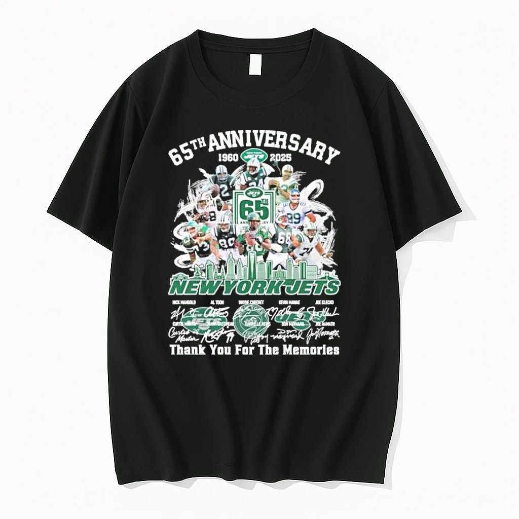 65th Anniversary 1960 2025 New York Jets Team Signatures Tshirts Sweater Hoodie
