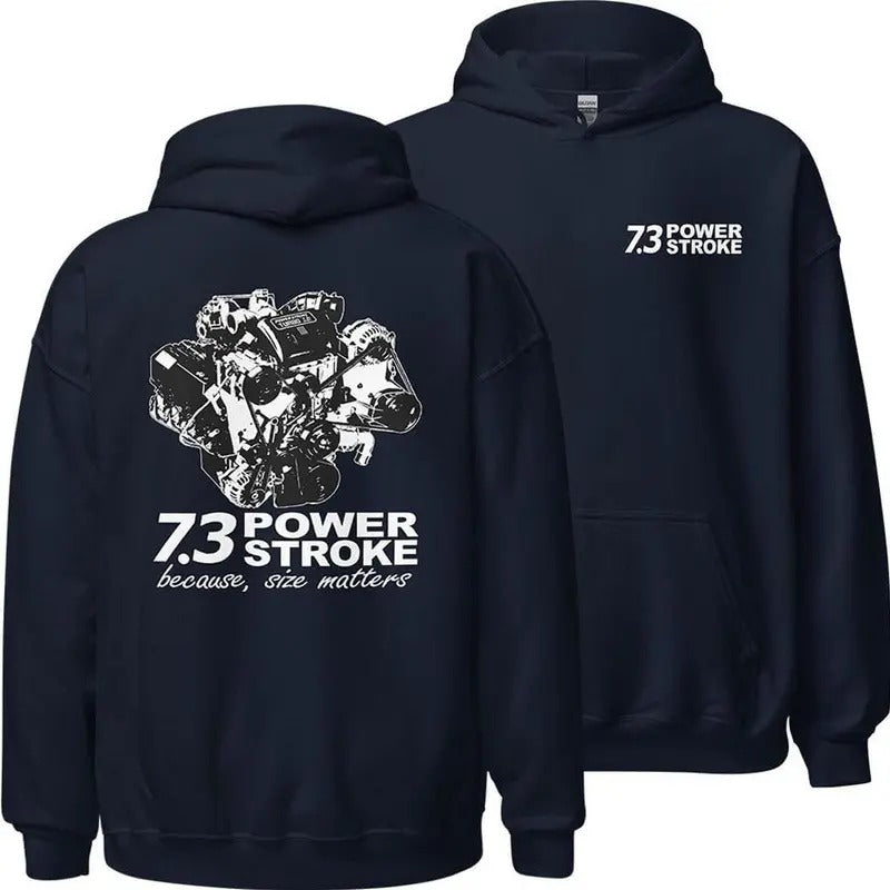 7.3 Power Stroke Powerstroke Diesel Truck American Flag Long Sleeve Cotton T-Shirts