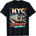 Retro NYC Subway Train - Urban City Vibes Design T-Shirt