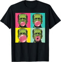 Frankenstein Monster Bubble Gum Funny Pop Art Halloween T-Shirt