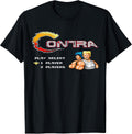 Contra Title Screen Retro Gamer Pixel Warrior Classic Gaming T-Shirt