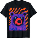 Pop Art Colorful Bear Purple T-Shirt