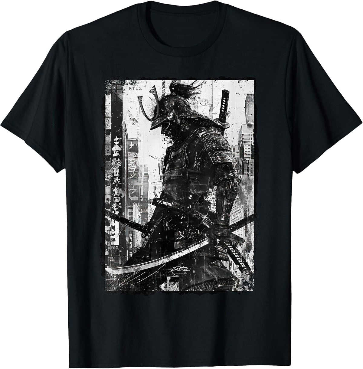 Hip Hop Y2K Vintage Hipster Edgy Urban Streetwear Samurai T-Shirt