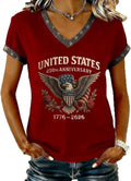 250 Anniversary USA Tshirt Women USA 250th Anniversary Shirts Patriotic American Flag Eagle Tops 1776-2026 Shirt