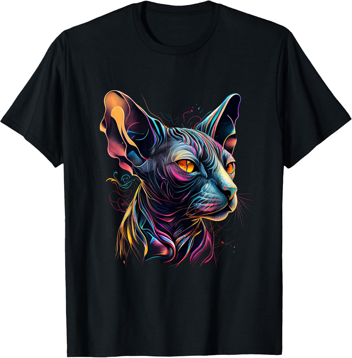 Sphynx Cat Lovers Colorful Pop Art Syphnx Cat Men Women Girls Kids T-Shirt
