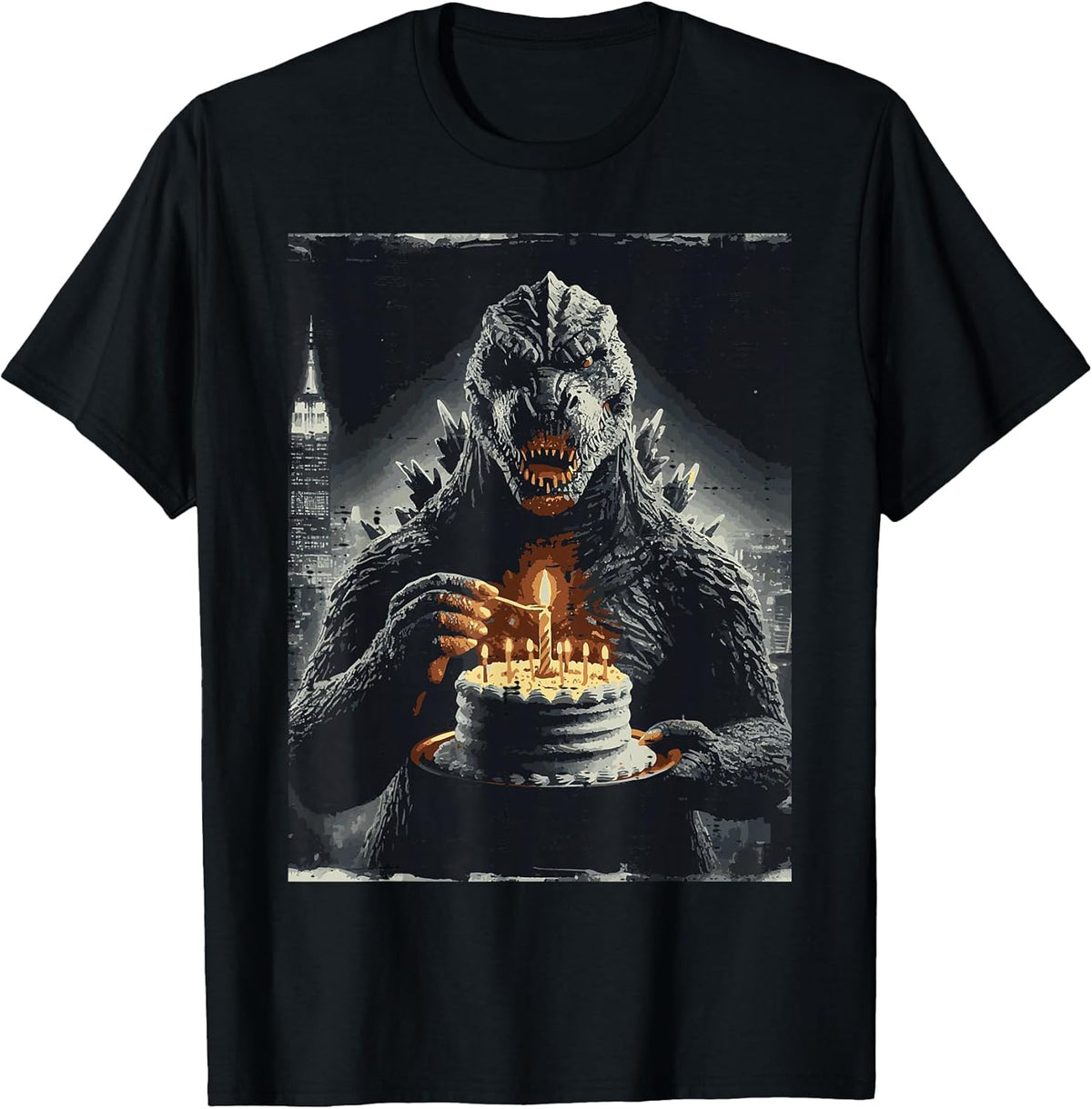Japanese Monster Birthday Cake Funny Party Women Men Kids T-Shirt