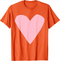Light Pink Heart Orange T-Shirt
