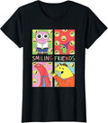 Pop Art Character Grid Funny Cartoon T-Shirt